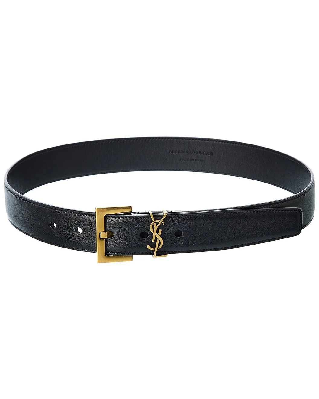 Saint Laurent Monogram Leather Belt - 1