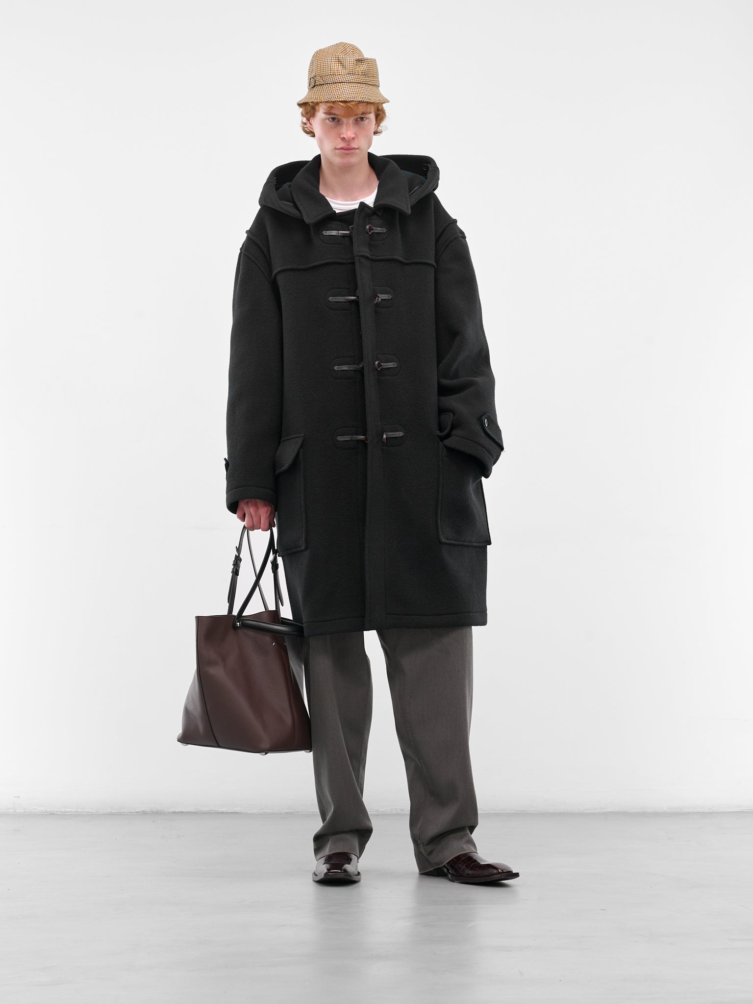 Navy Reversible Wool Duffle Coat - 6