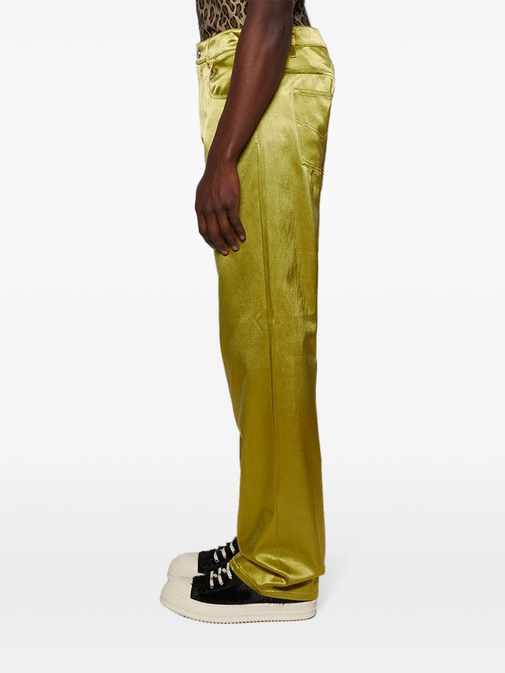 bootcut satin trousers - 4