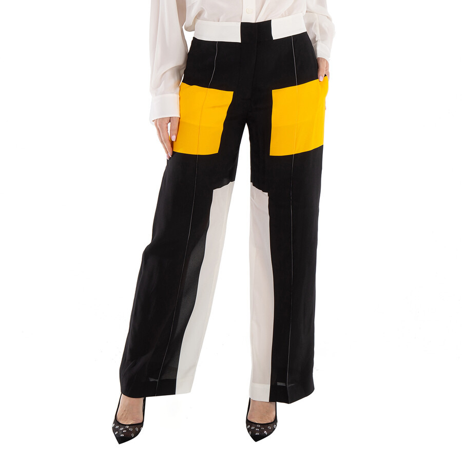 Burberry Deep Saffron Colorblock Jane Tailored Trousers - 3