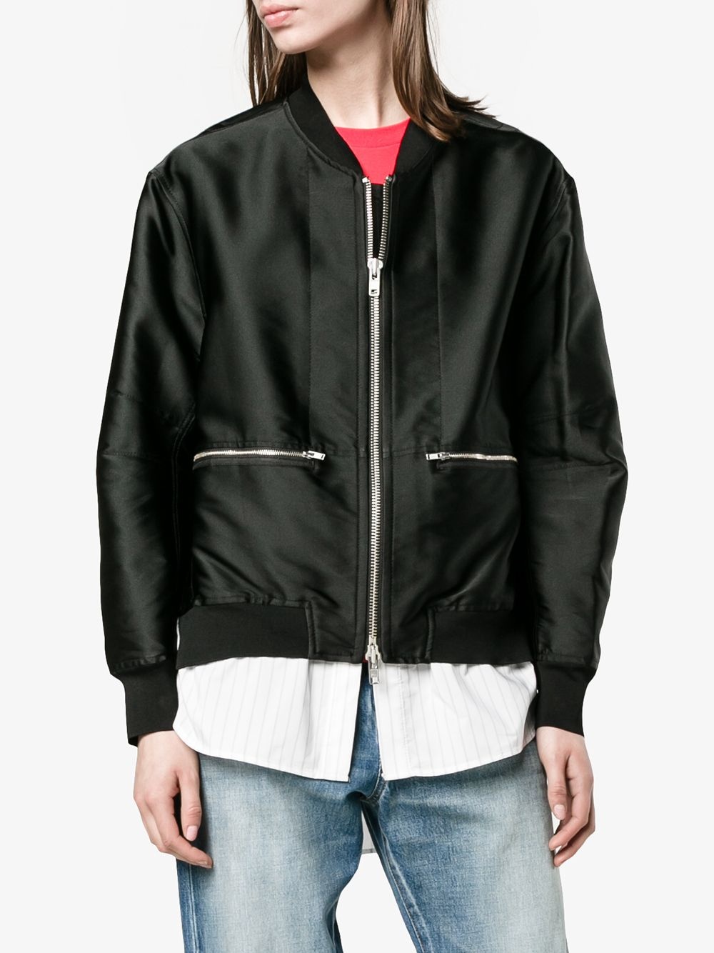 layered bomber jacket - 3