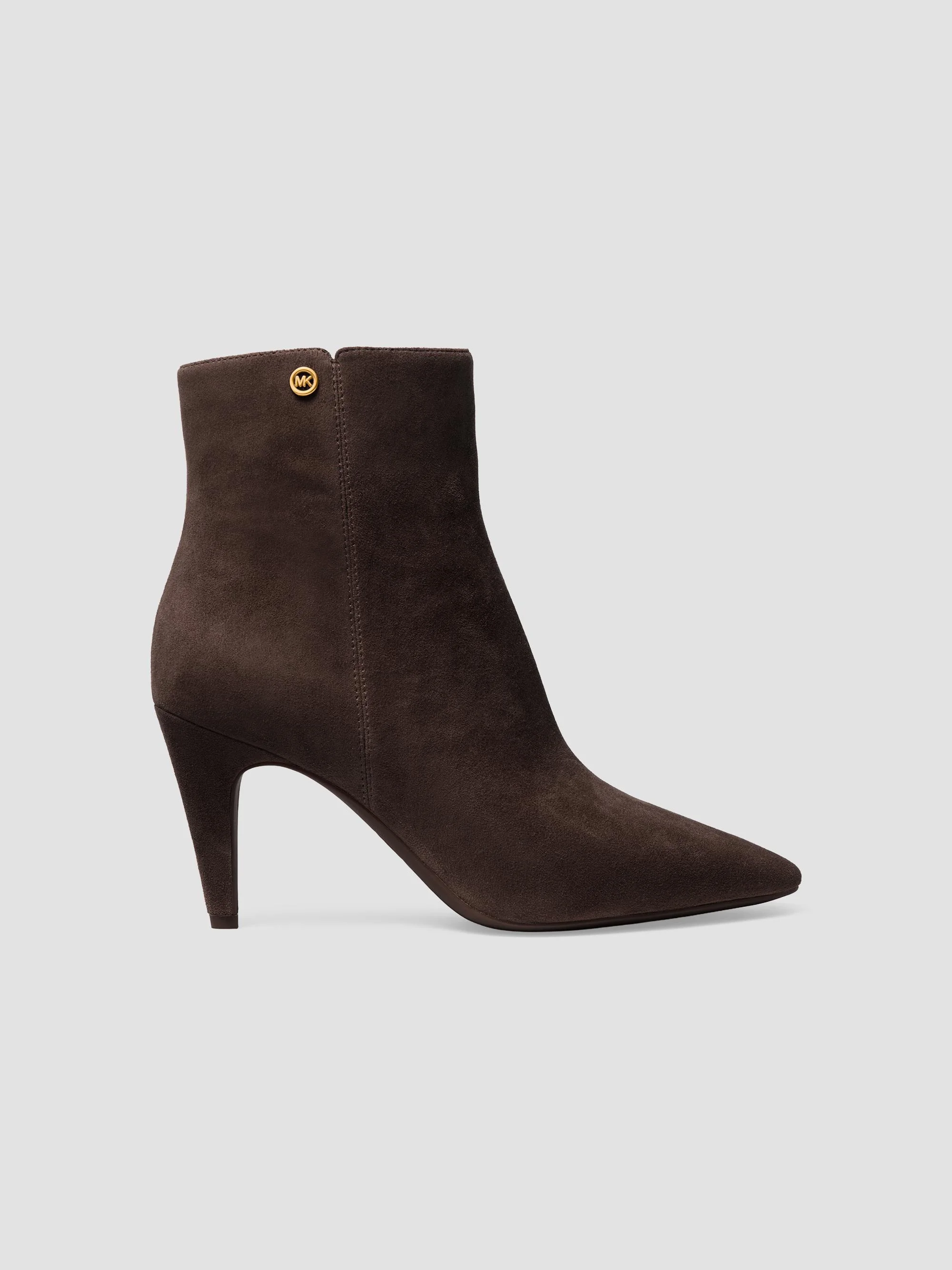 Women's Daniela 76MM Suede Booties - Chocolate - 1