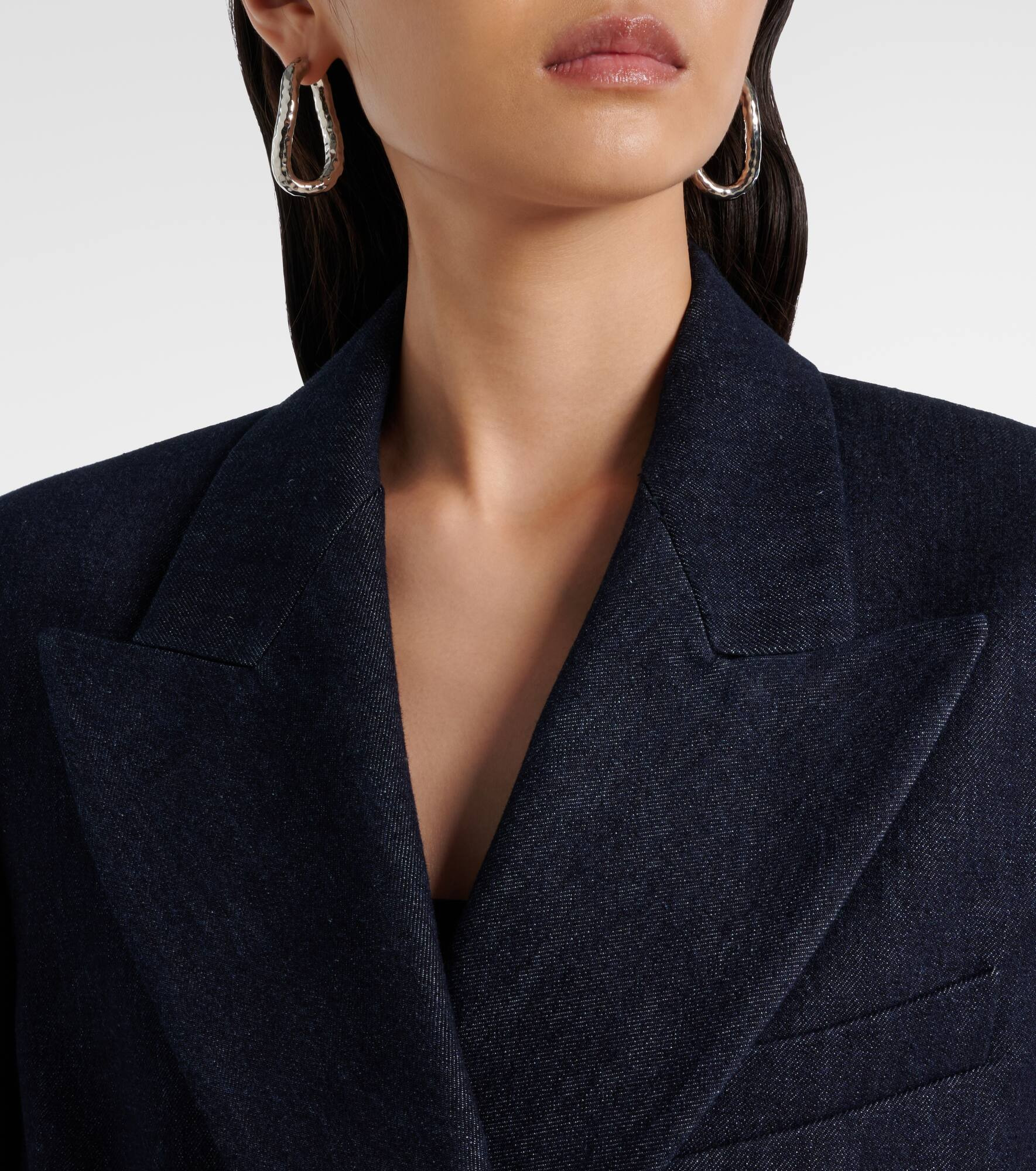 Ancella double-breasted denim blazer - 4