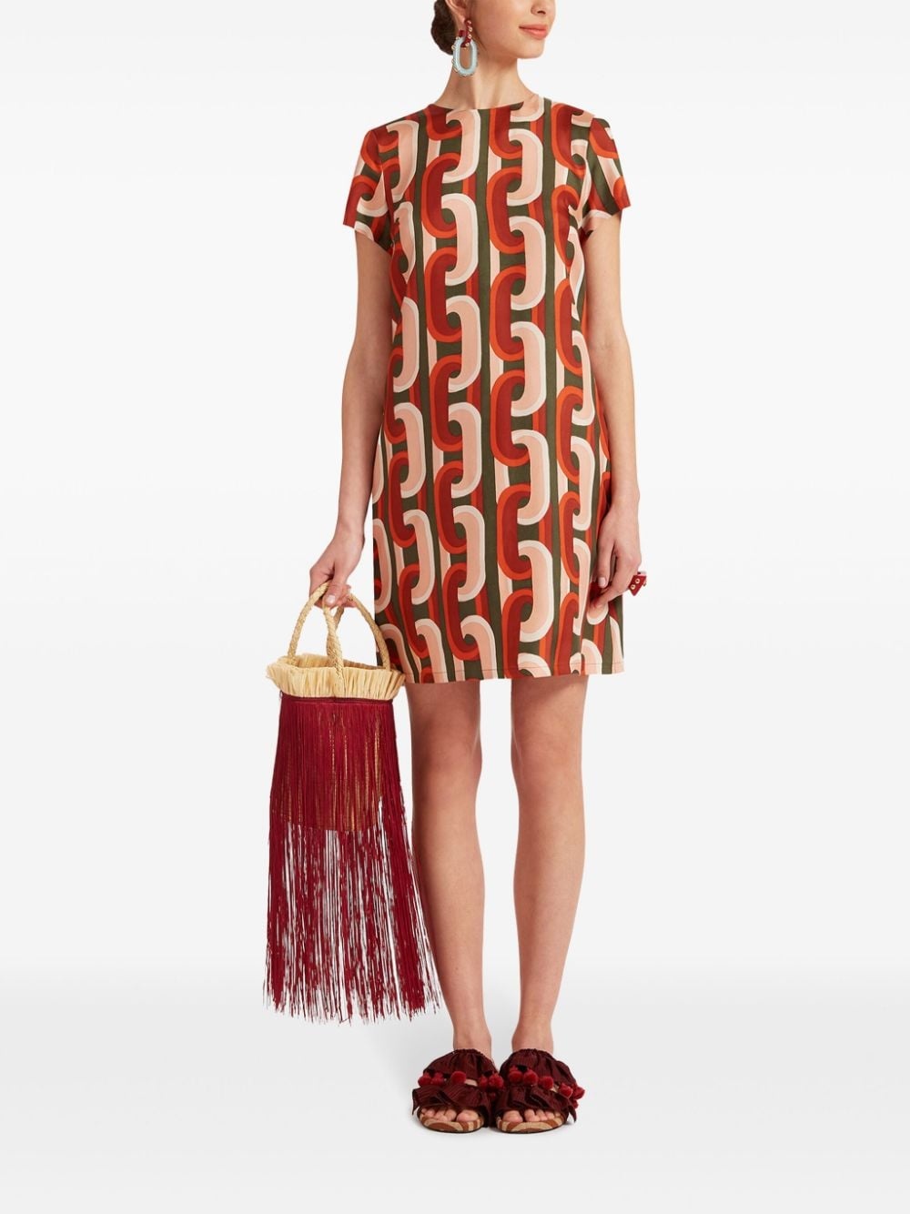 Swing chain-link print mini dress - 2