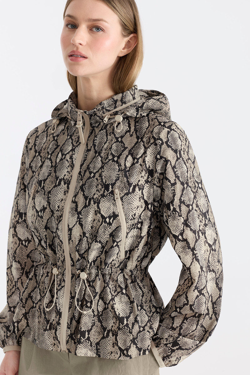 ROXY-PR Lightweight Snake Pattern Rain Jacket 8