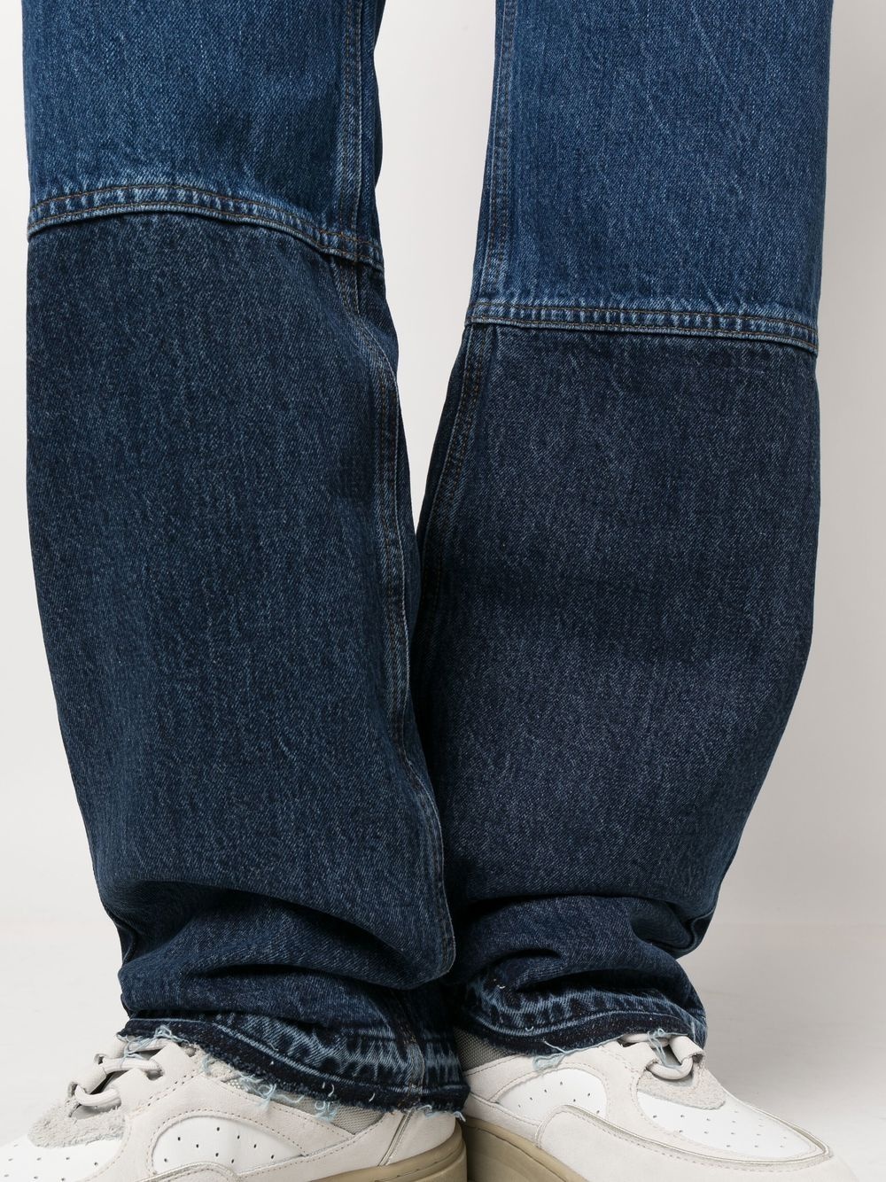 two-toned straight-leg jeans - 5