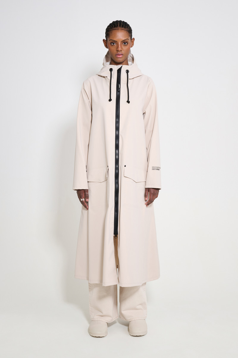 Mosebacke Long Patch Raincoat Light Sand 1