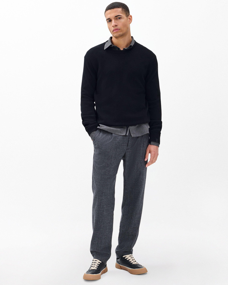 Evan Pleated Italian Houndstooth Trousers 2