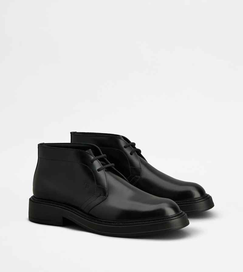 DESERT BOOTS IN LEATHER - BLACK 2