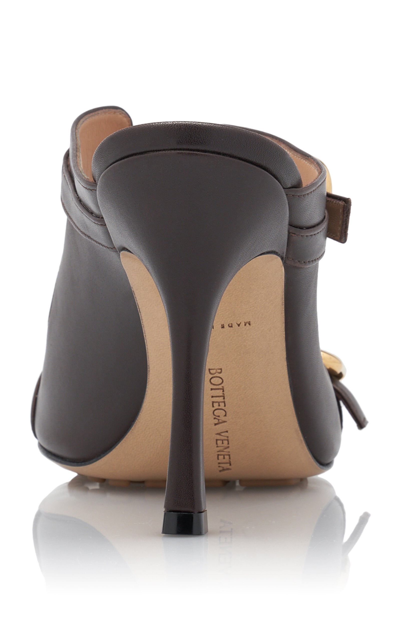 Stretch Buckled Leather Sandals brown - 4