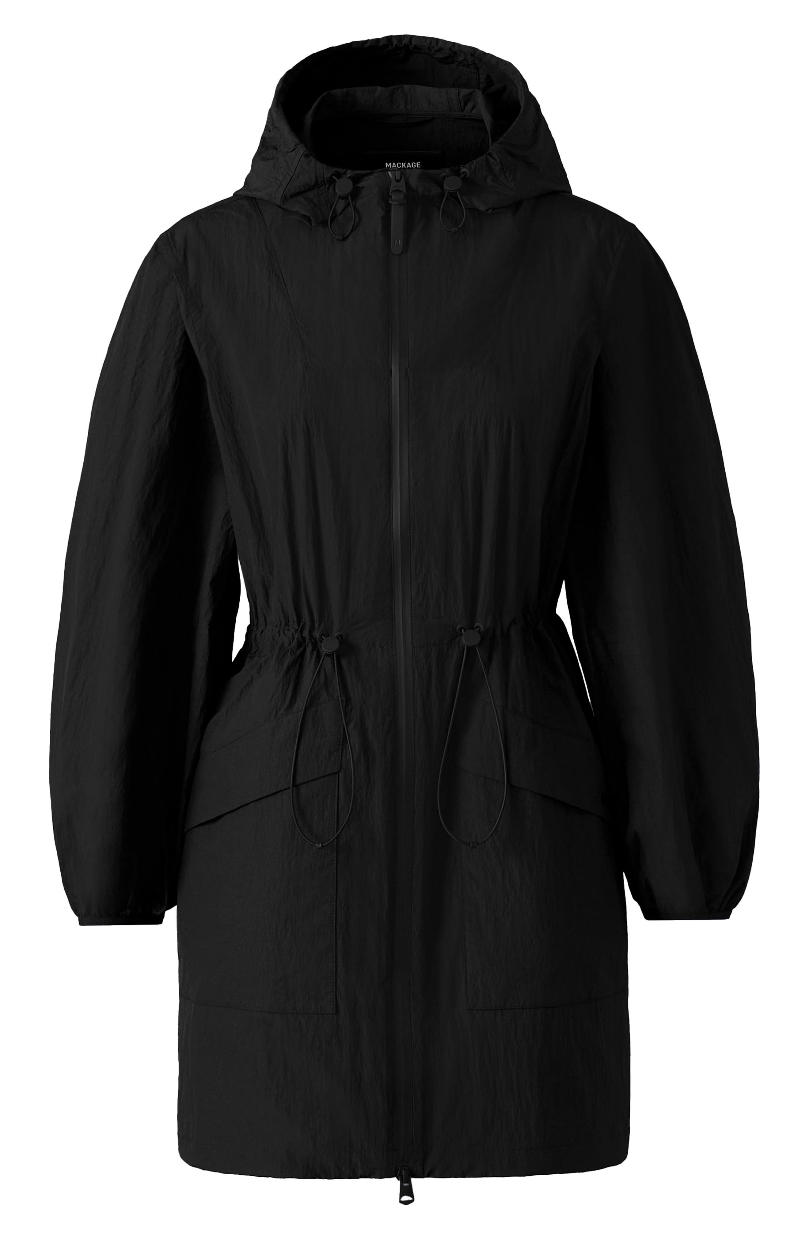 Mackage Alyster Packable Recycled Nylon Raincoat in Black at Nordstrom - 4