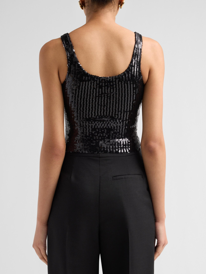 Women's Higher Than Heaven Chloe Sequin Tank Top - Black 3