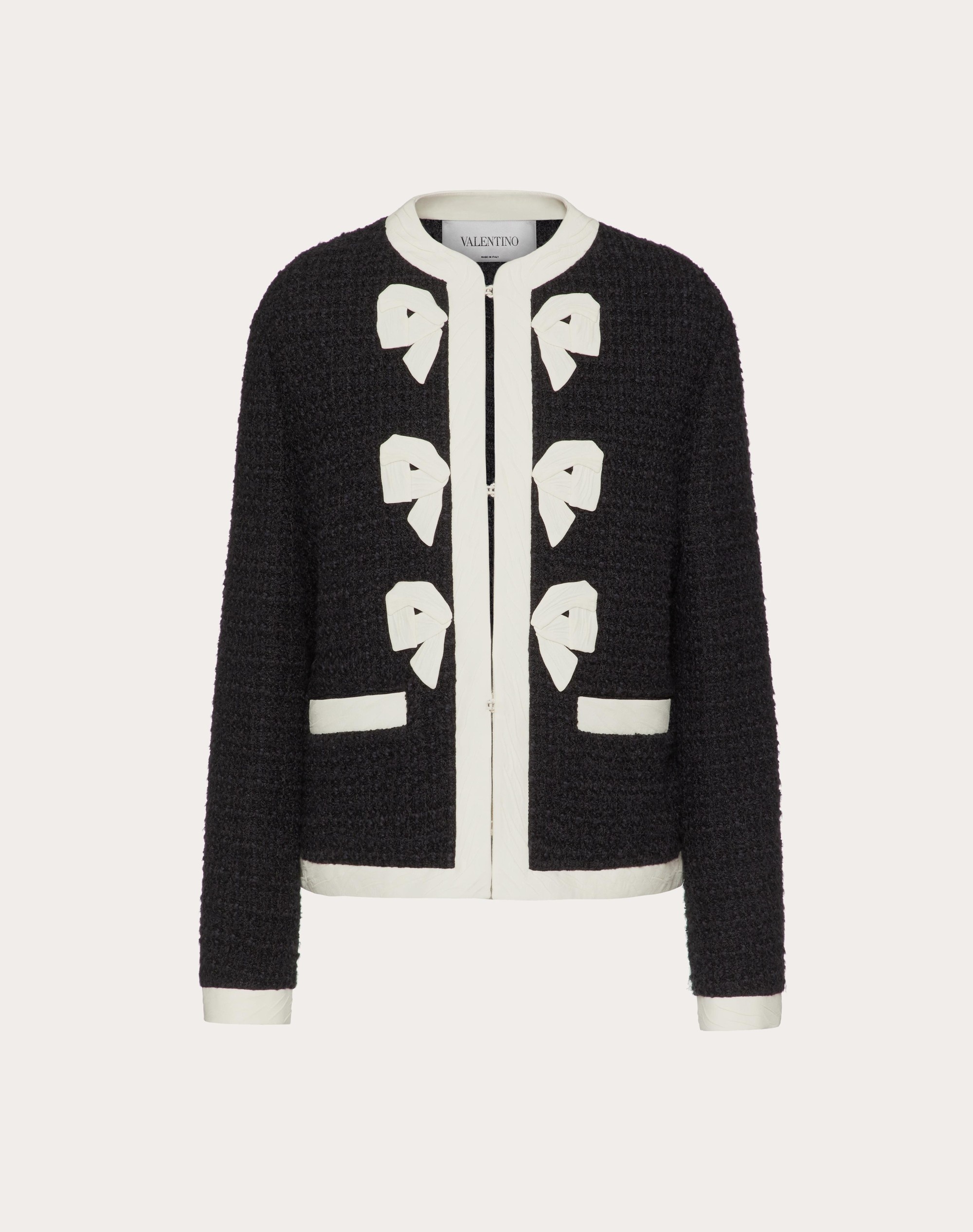 EMBROIDERED WOOL TWEED JACKET - 1