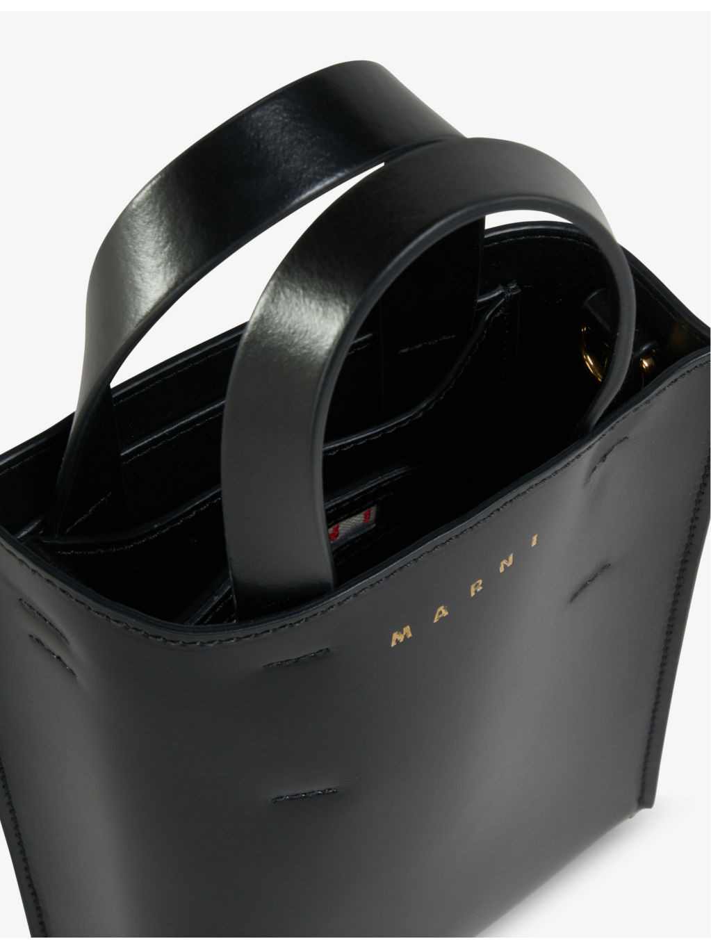Brand-print leather tote bag - 5