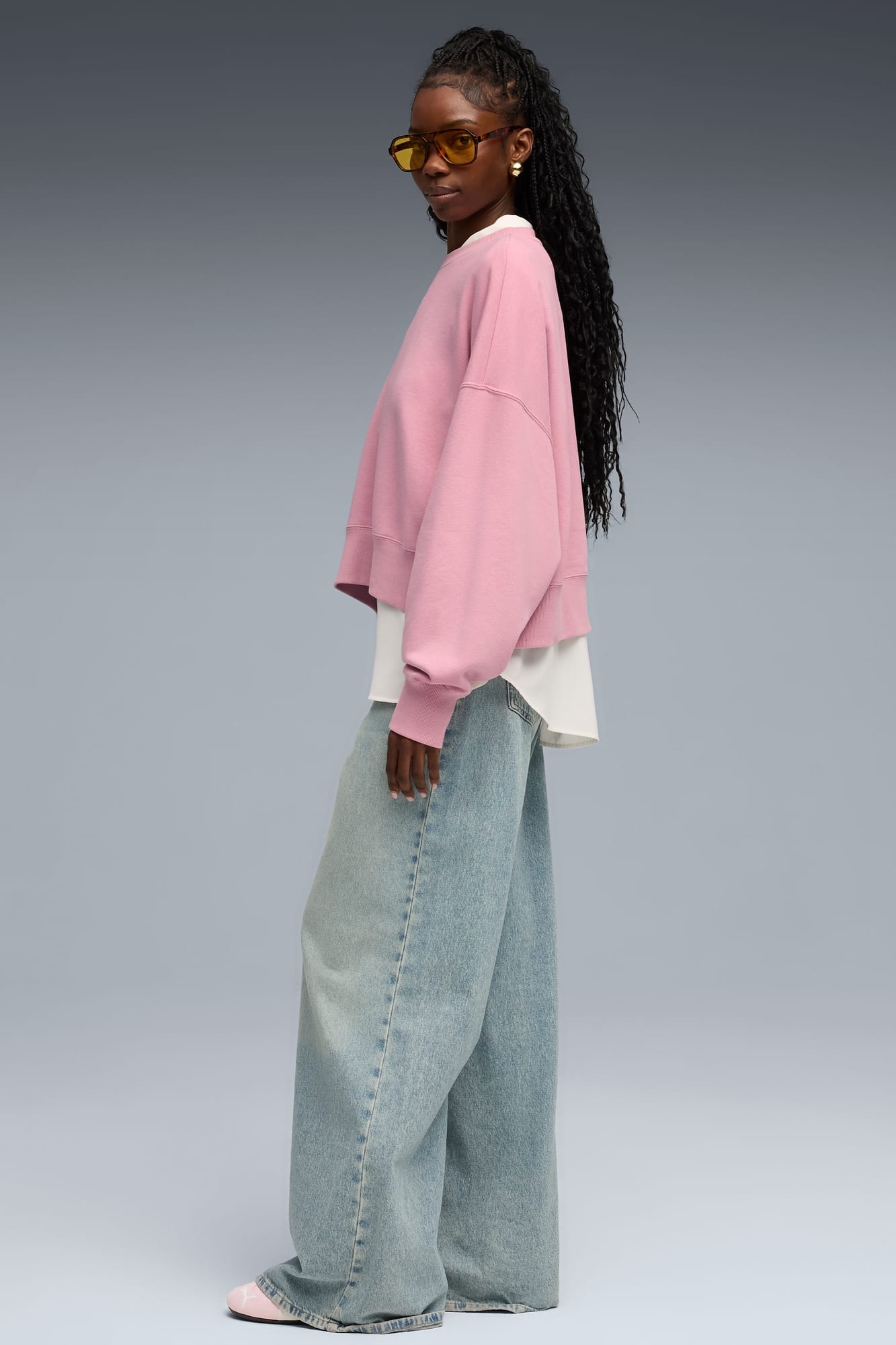 Wardrobe Essentials Women's Oversized Crew Sweatshirt - 5