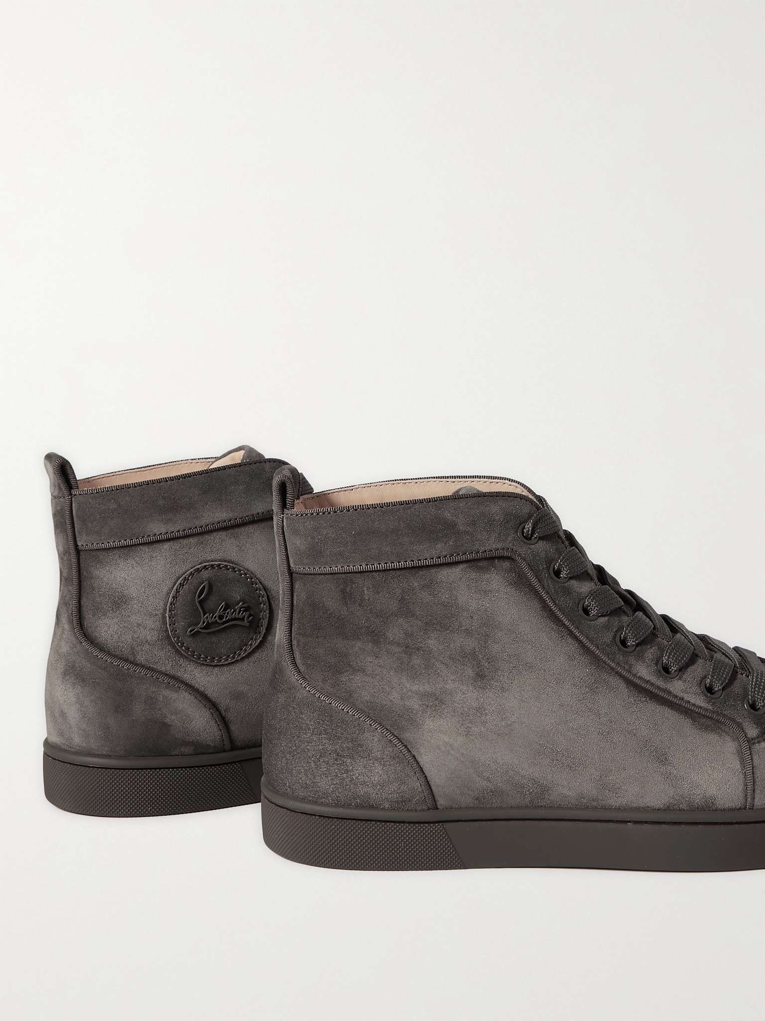 Louis Orlato Grosgrain-Trimmed Suede High-Top Sneakers - 10