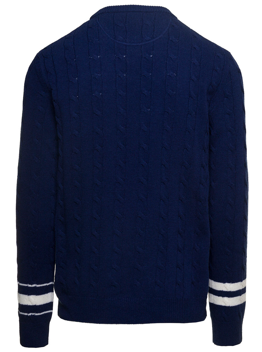 Valentino Men Contrasting Blue Patch 'Vlogo' In Virgin Wool Man - 2