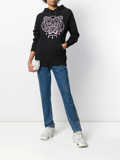 KENZO logo embroidered hoodie outlook