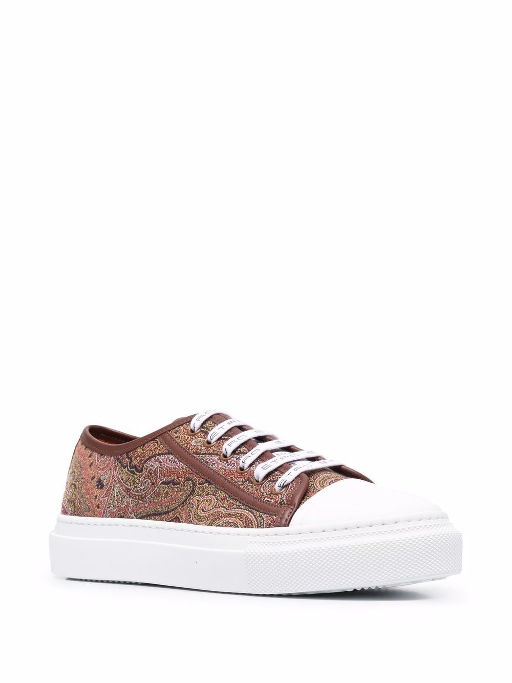 paisley print low-top sneakers - 2