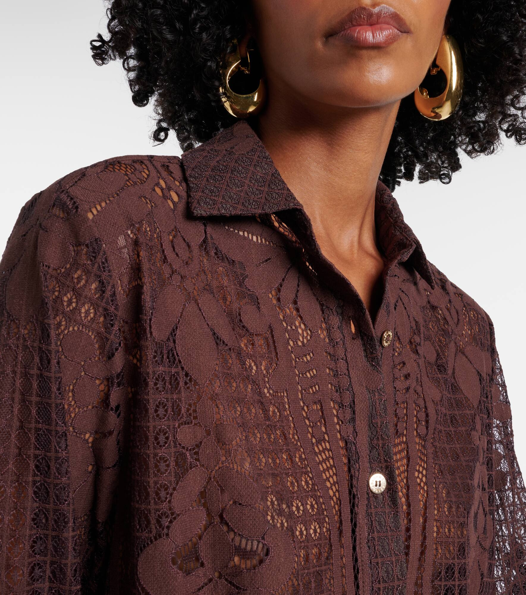 Daria cotton-blend lace top - 4