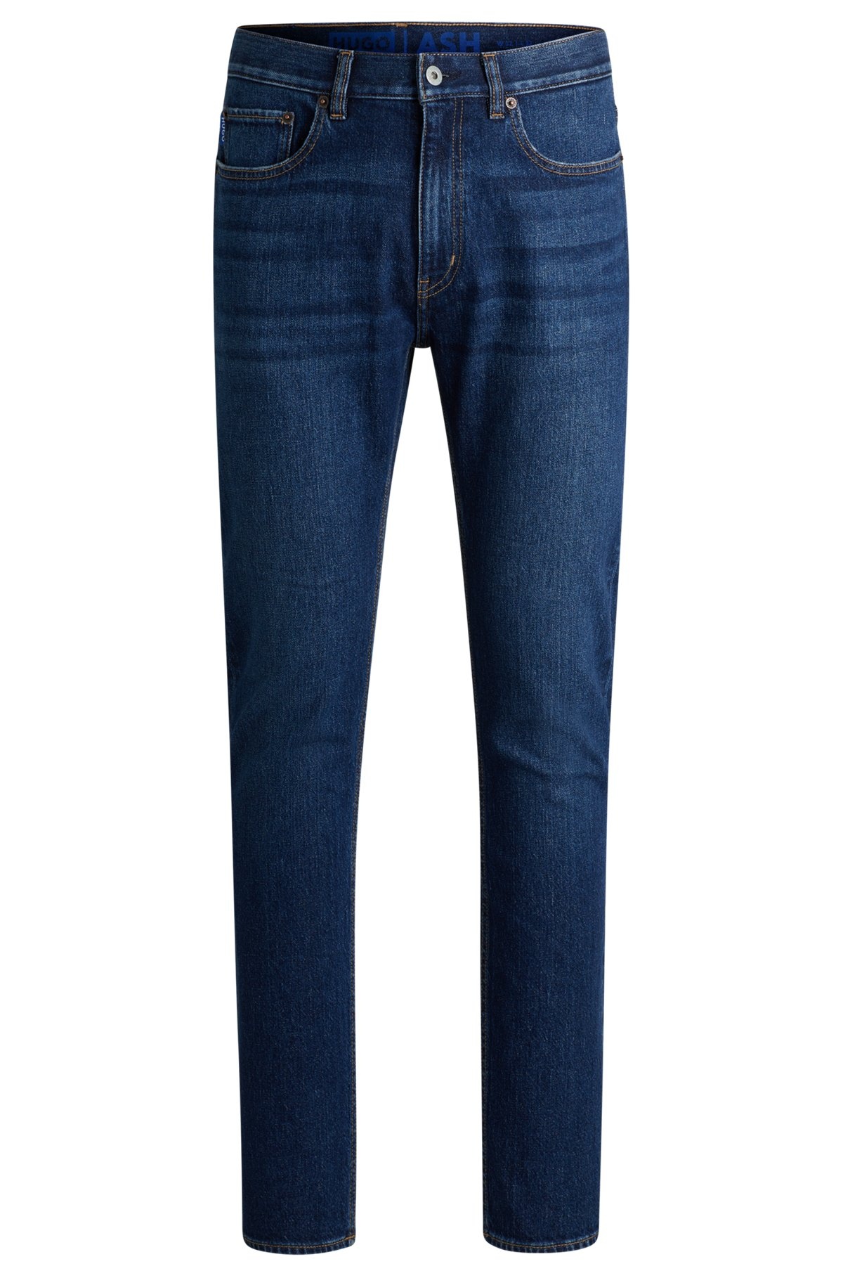 SLIM-FIT JEANS IN BLUE STRETCH DENIM - 1