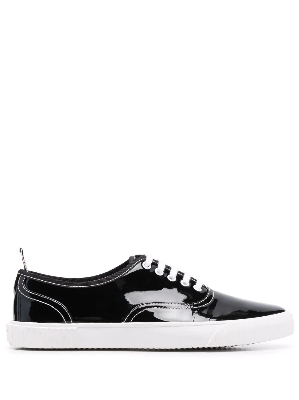 patent leather low-top sneakers - 1