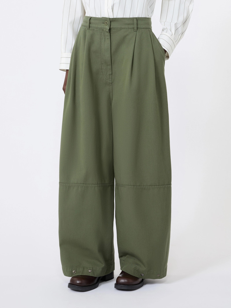 BACCA Washed cotton trousers - KAKI 3