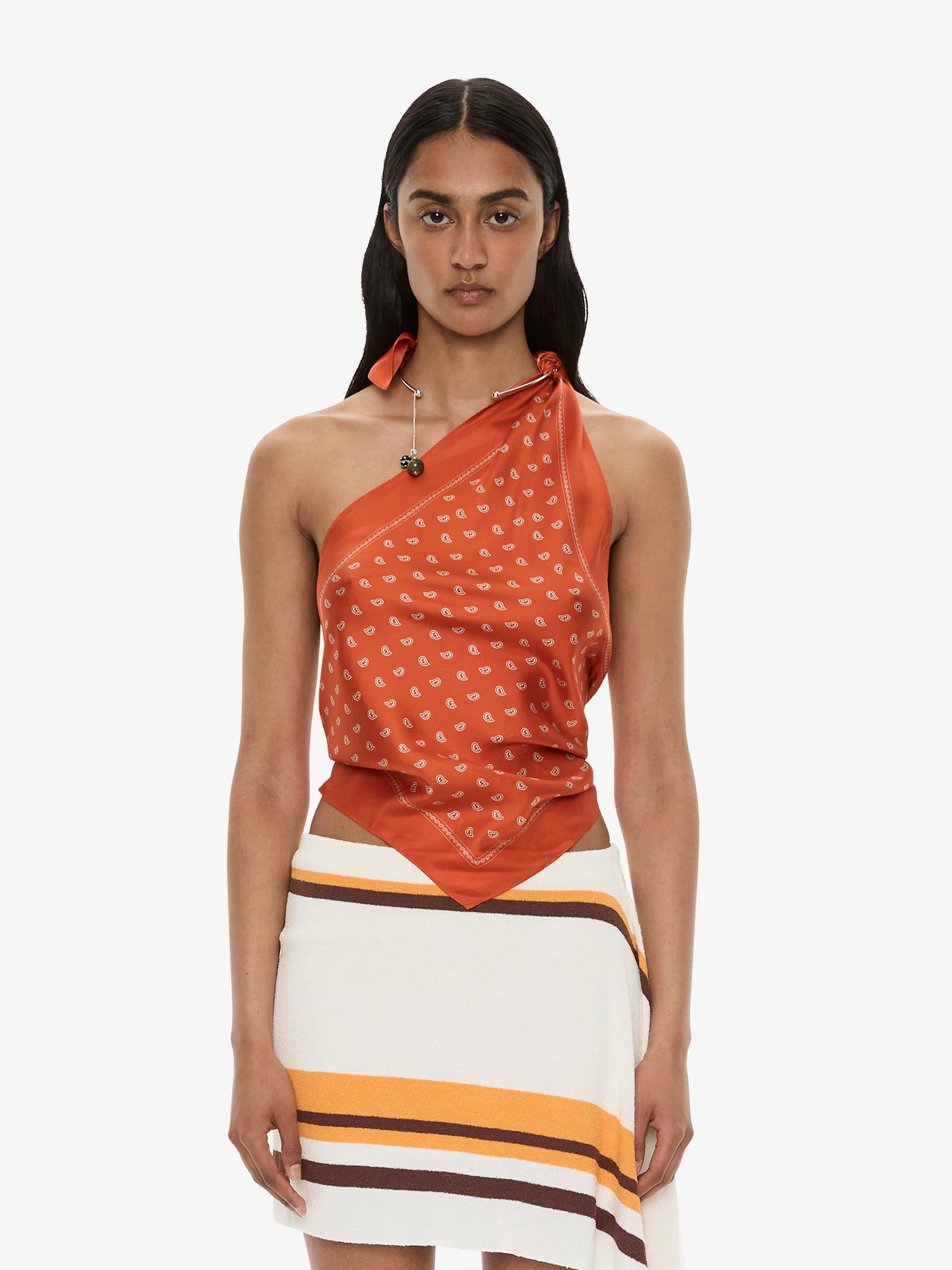 Bandana Scarf Tie Top - 1