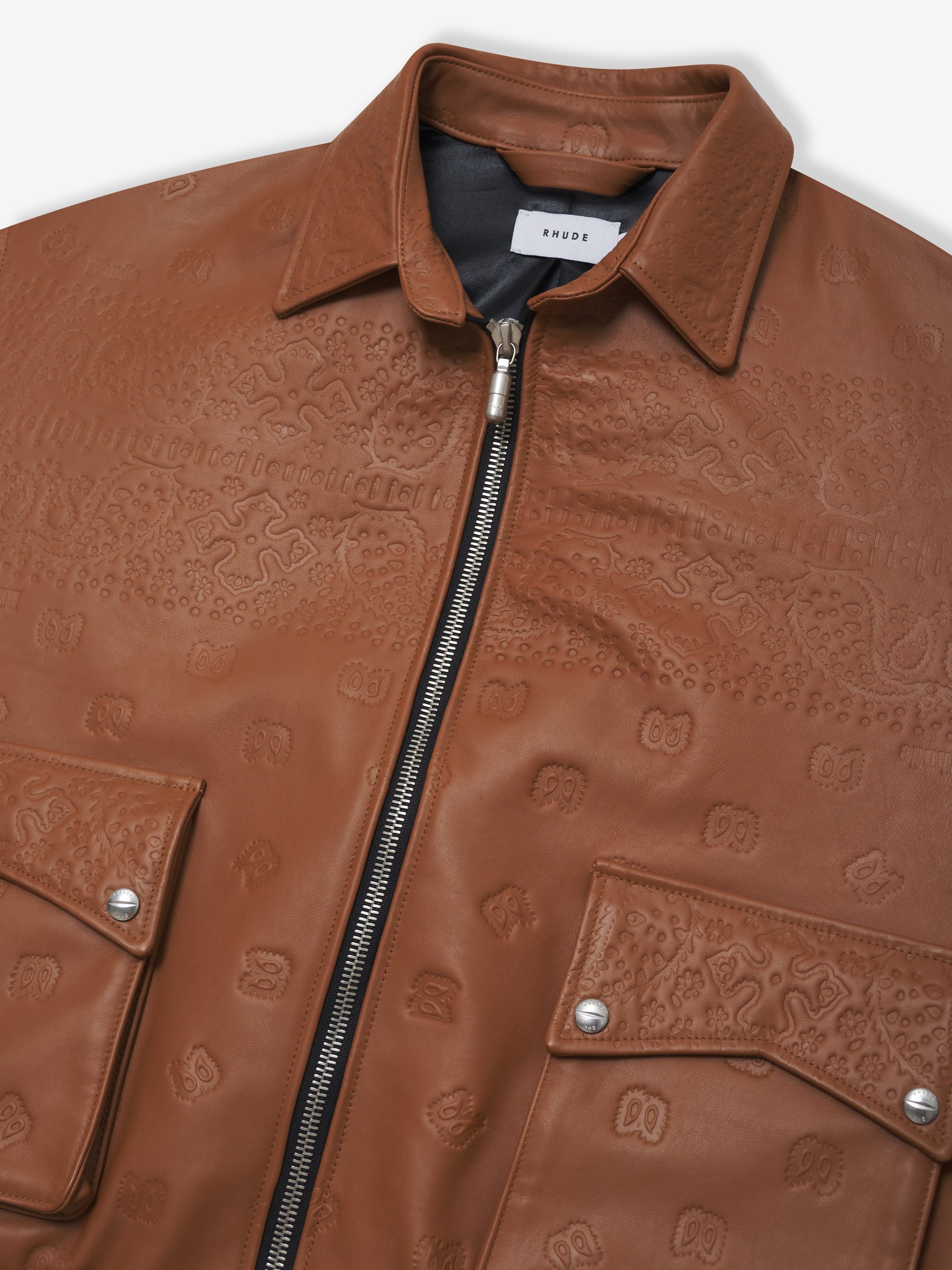 EMBOSSED BLOUSON SUITING JACKET - 3