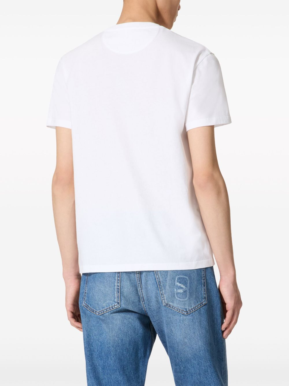 VLogo-embroidered T-shirt - 4