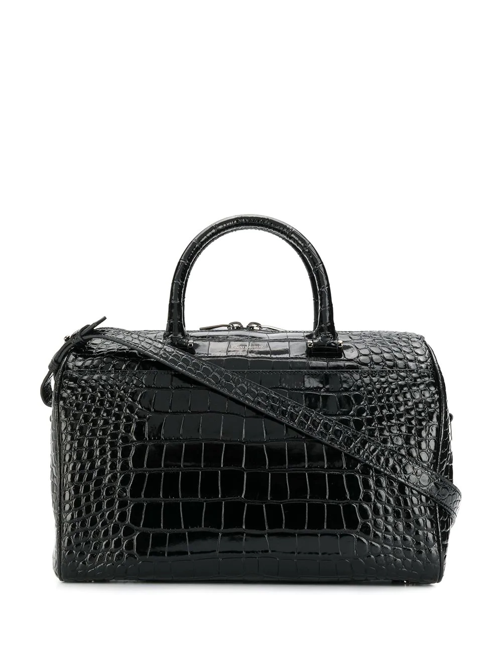 crocodile embossed duffle bag - 1