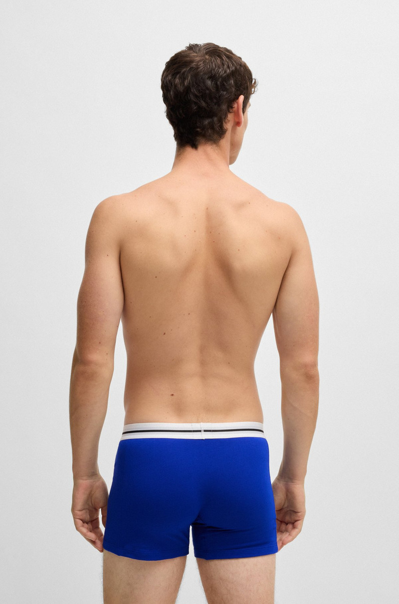 BOSS THREE-PACK OF BOXER BRIEFS WITH LOGO STRIPE WAISTBANDS outlook