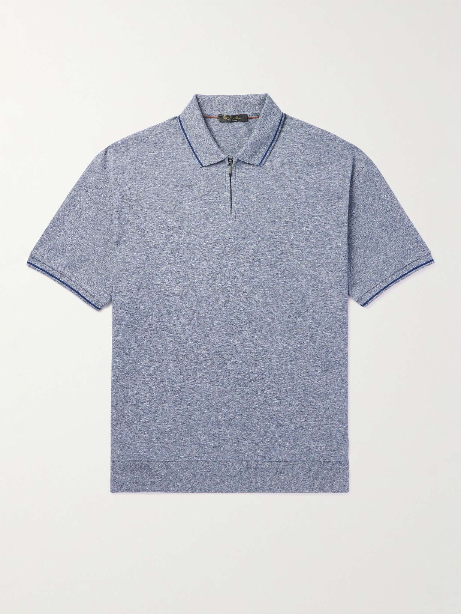 Cotton and Linen-Blend Polo Shirt - 1