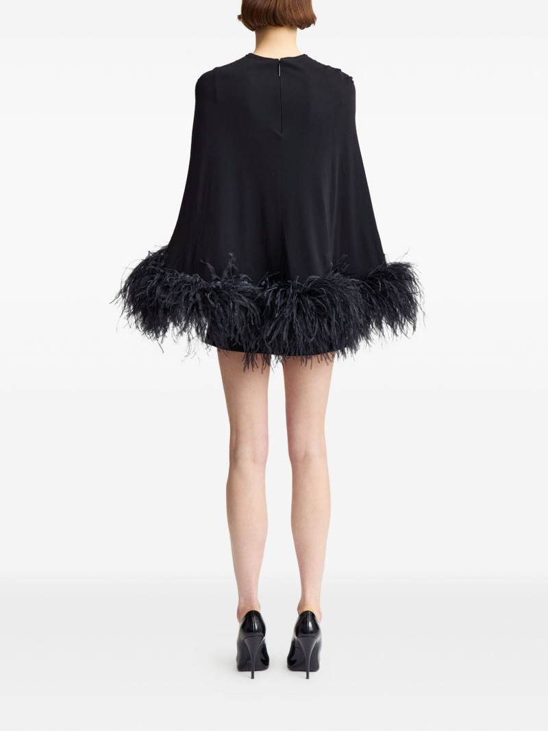 feather trim mini dress 4