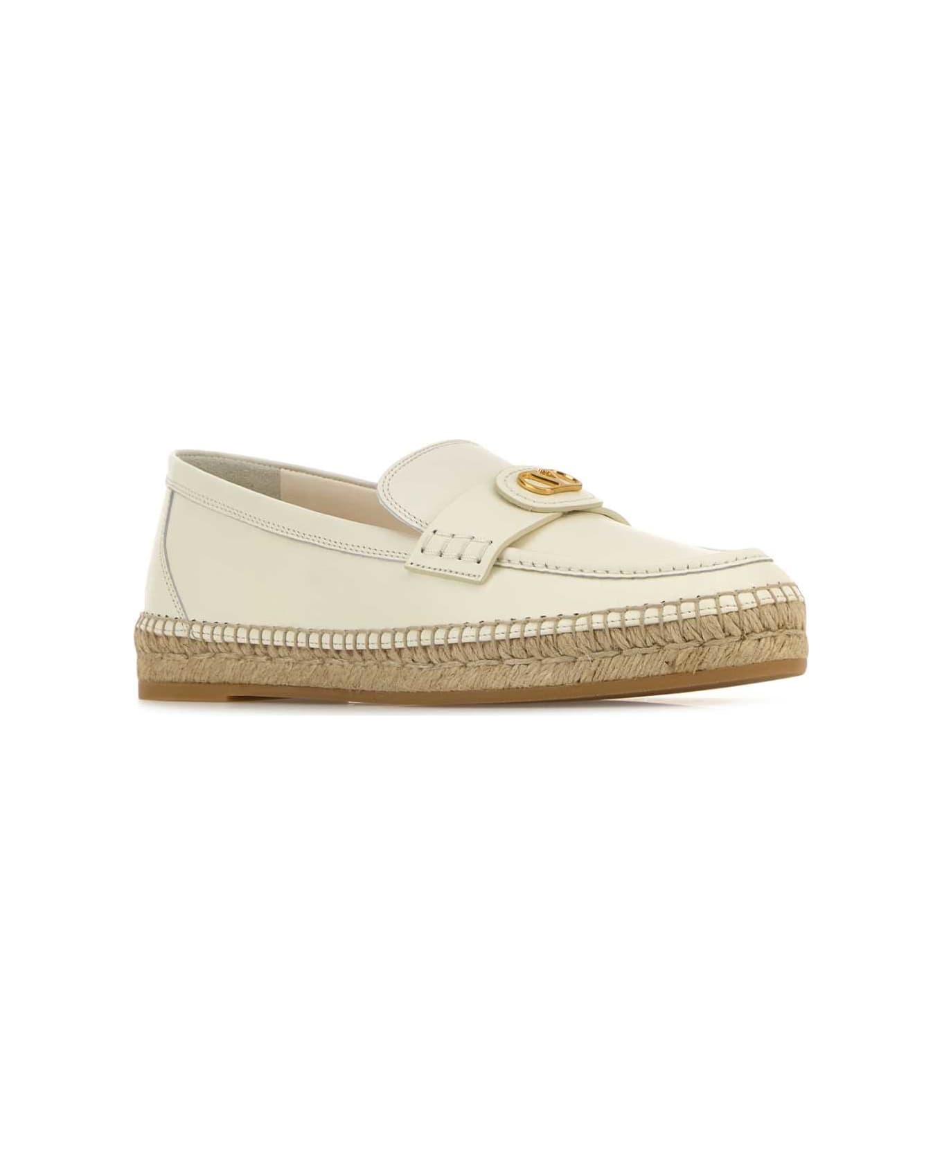 White Leather Vlogo Signature Espadrilles - 2