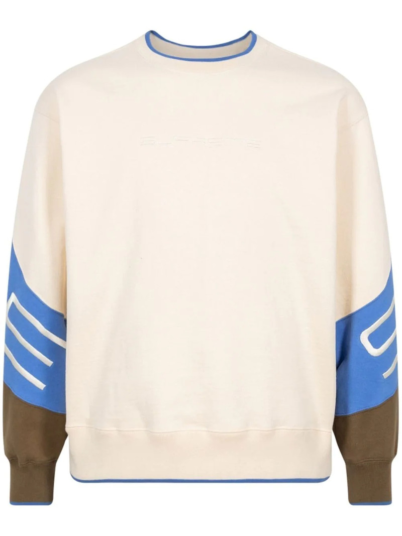 stretch crew-neck sweatshirt 1