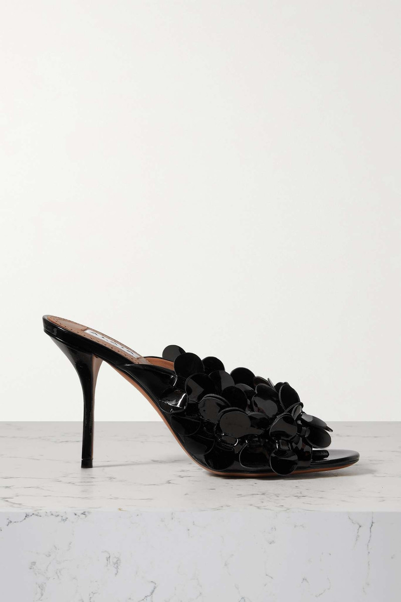 Confetti 90 embellished patent leather mules 1