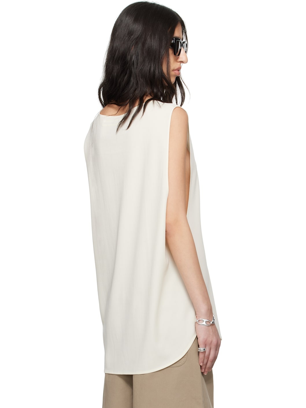 Off-White Kacie Unlined Tropical Wool Shift Top - 3