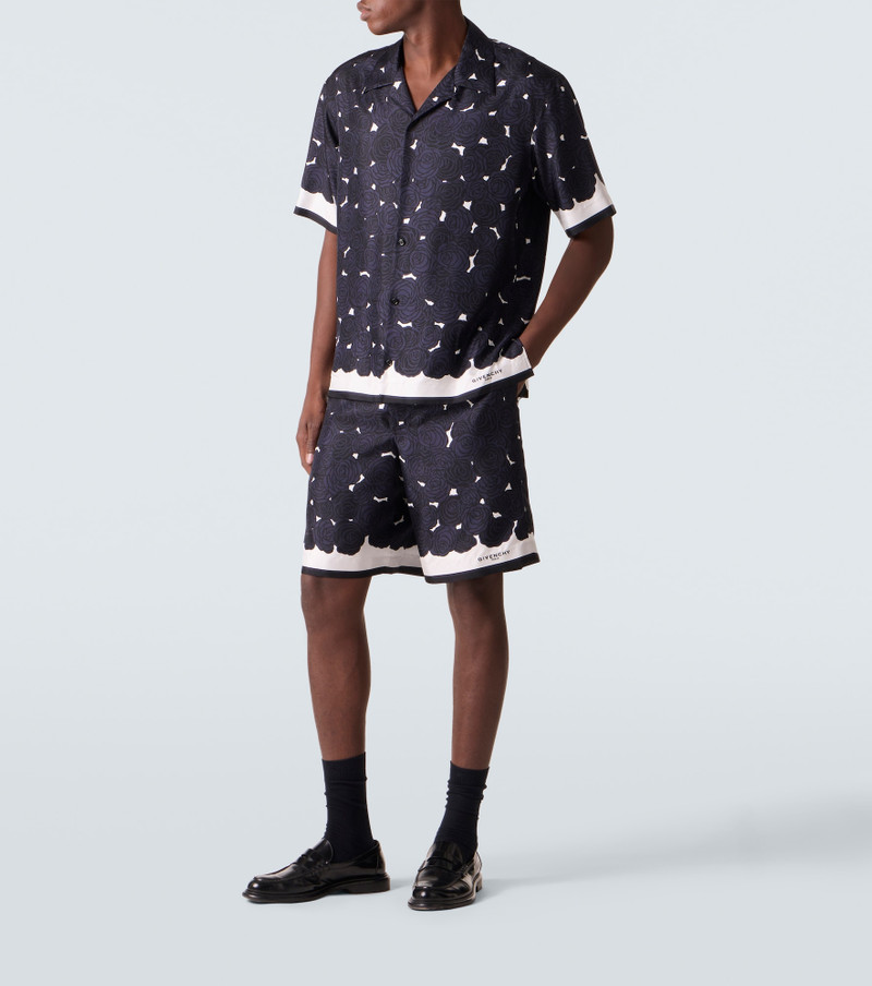 Givenchy Floral silk twill shorts outlook