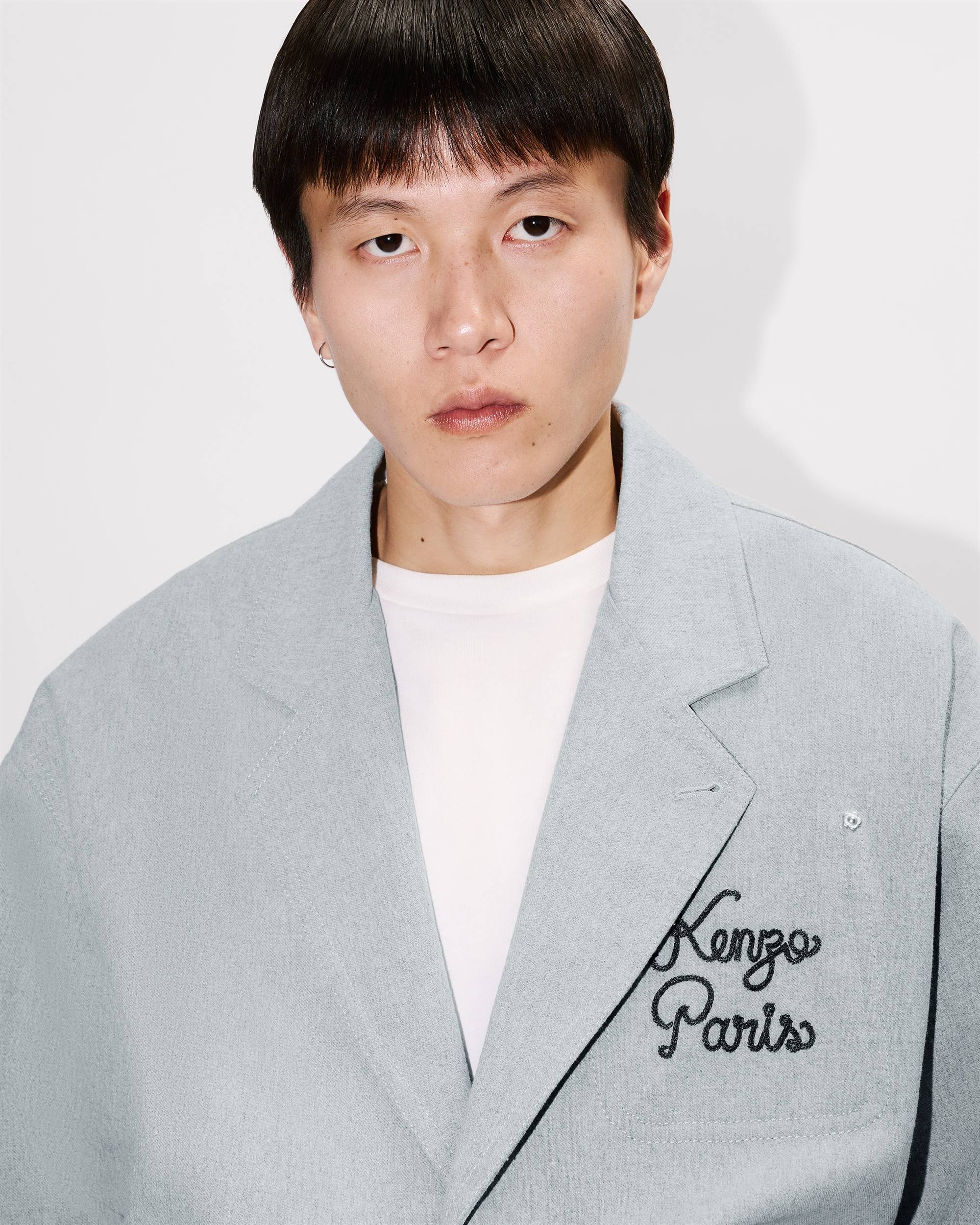 'KENZO Paris Chainstitch' embroidered workwear jacket - 6