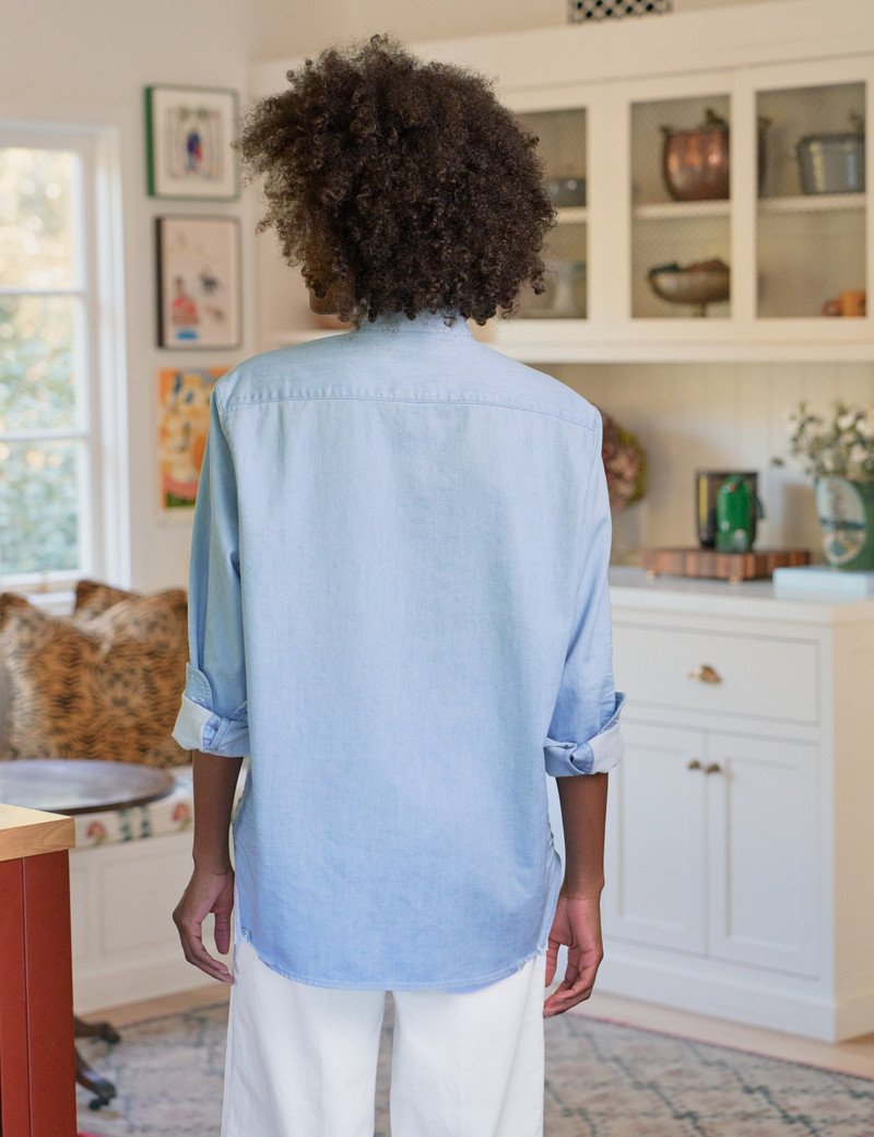 Frank & Eileen Ruffle Collar Button-Up Shirt outlook