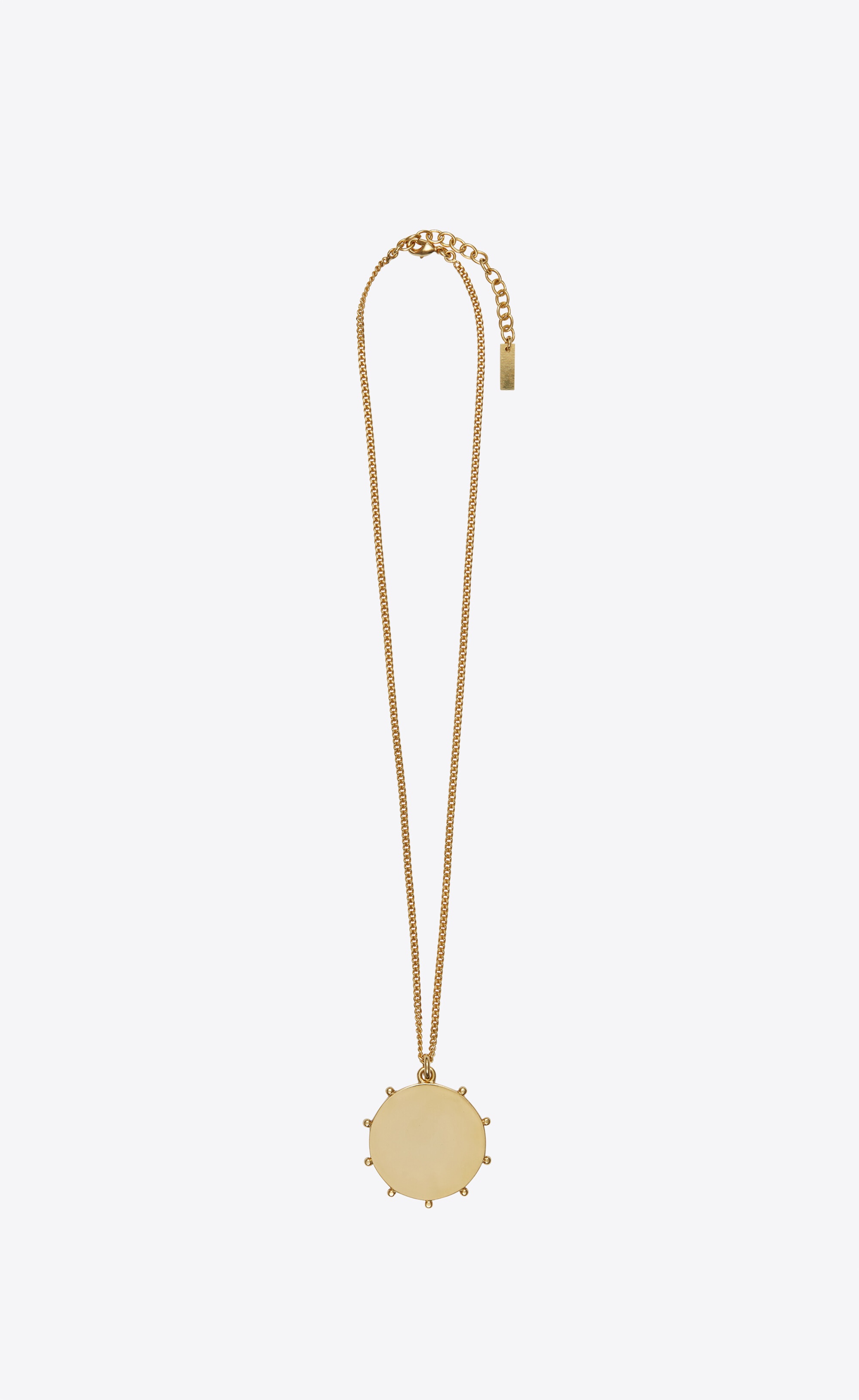 opyum anchor medallion pendant necklace in metal - 2