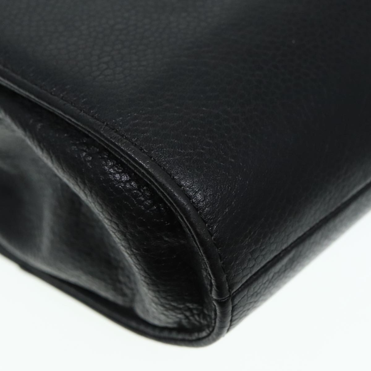 DIOR Hand Bag Leather Black Gold - 11