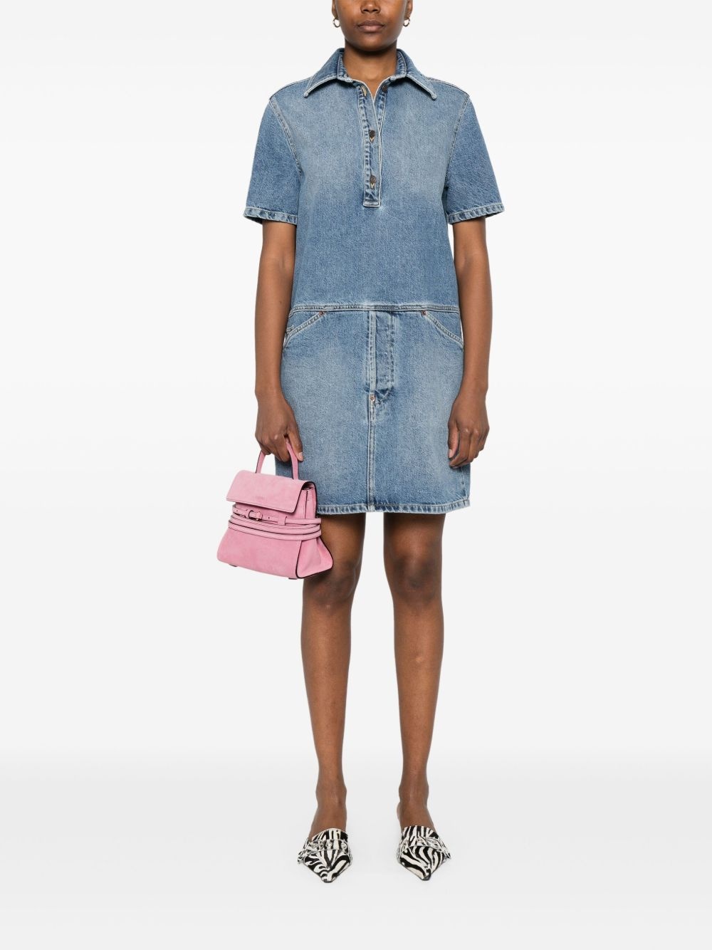 denim mini dress - 2