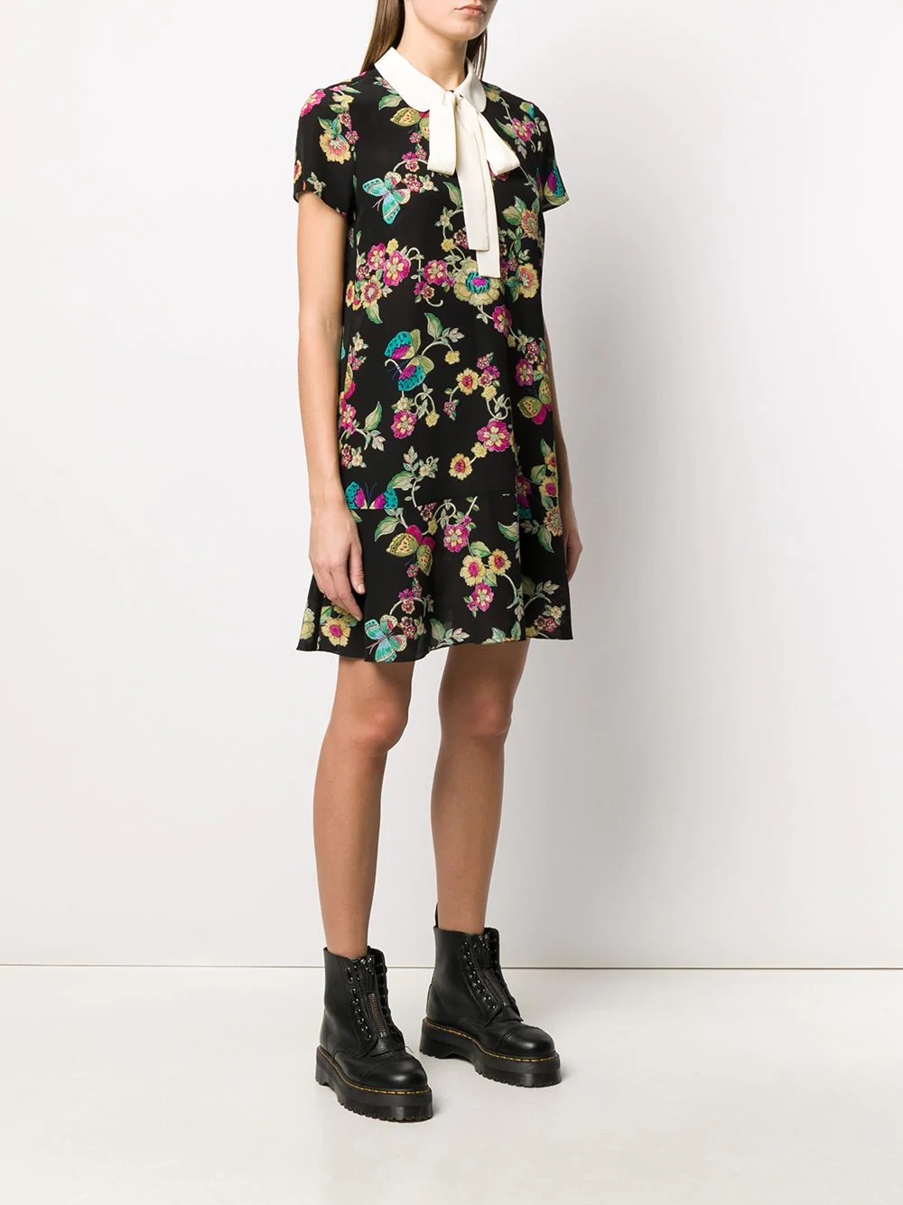 floral butterfly-print dress - 3