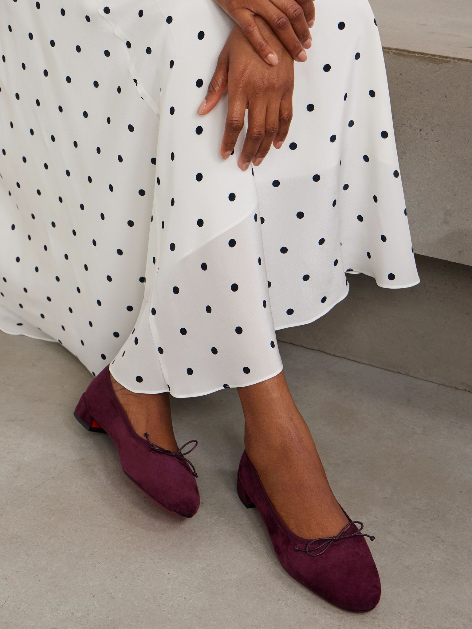 Sweetie Jane suede ballet flats Dark purple - 2