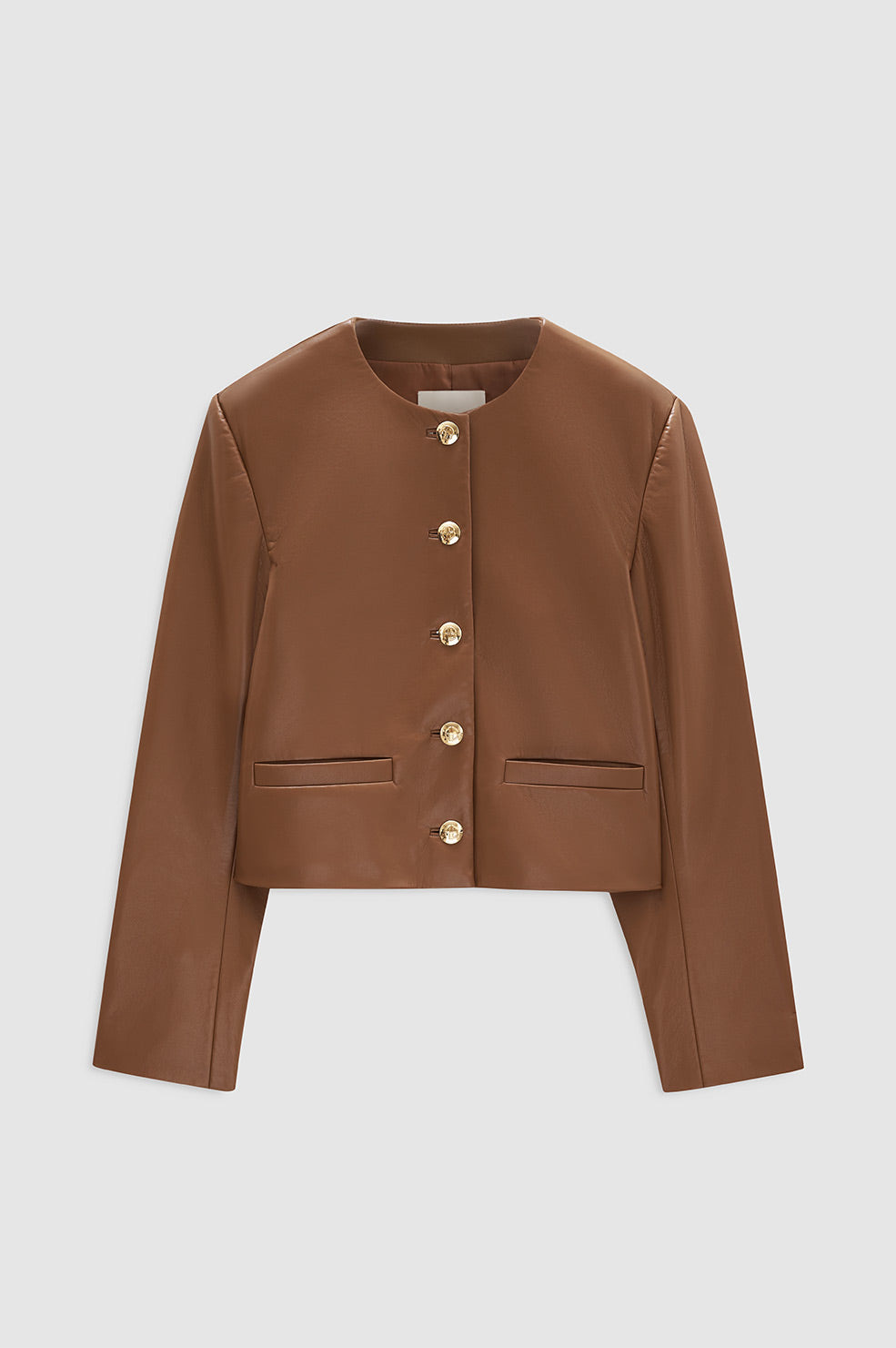 Amber Jacket - Cognac Recycled Leather - 1