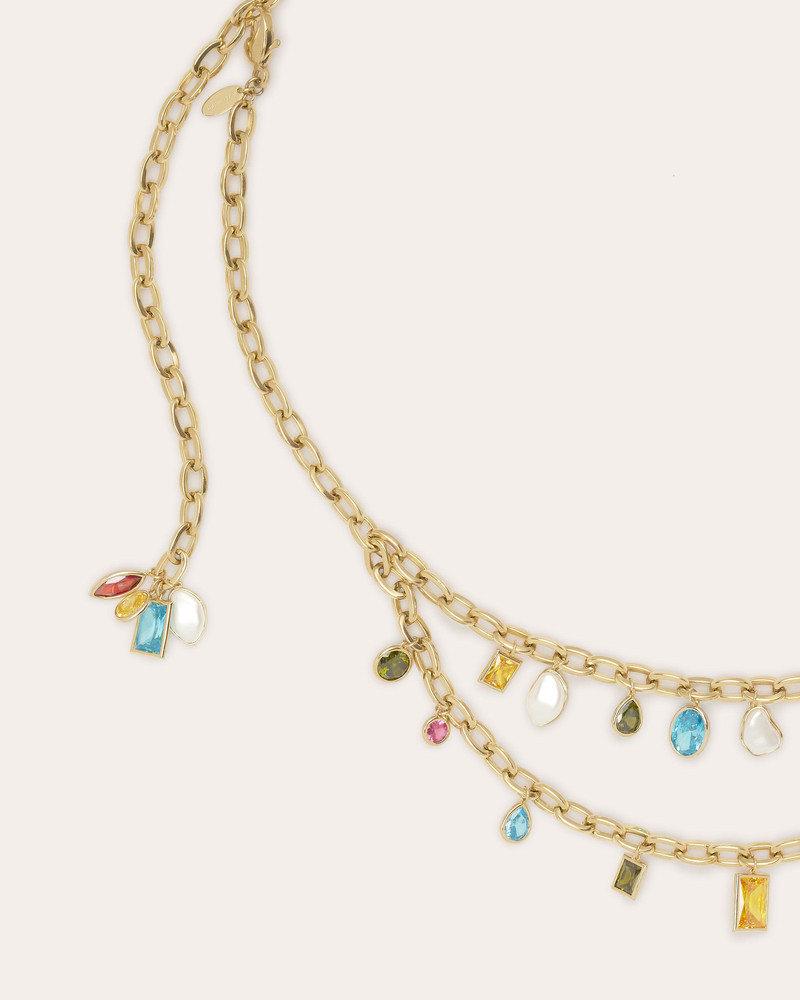 Millie Multicolor Stone Layered Chain Belt 3