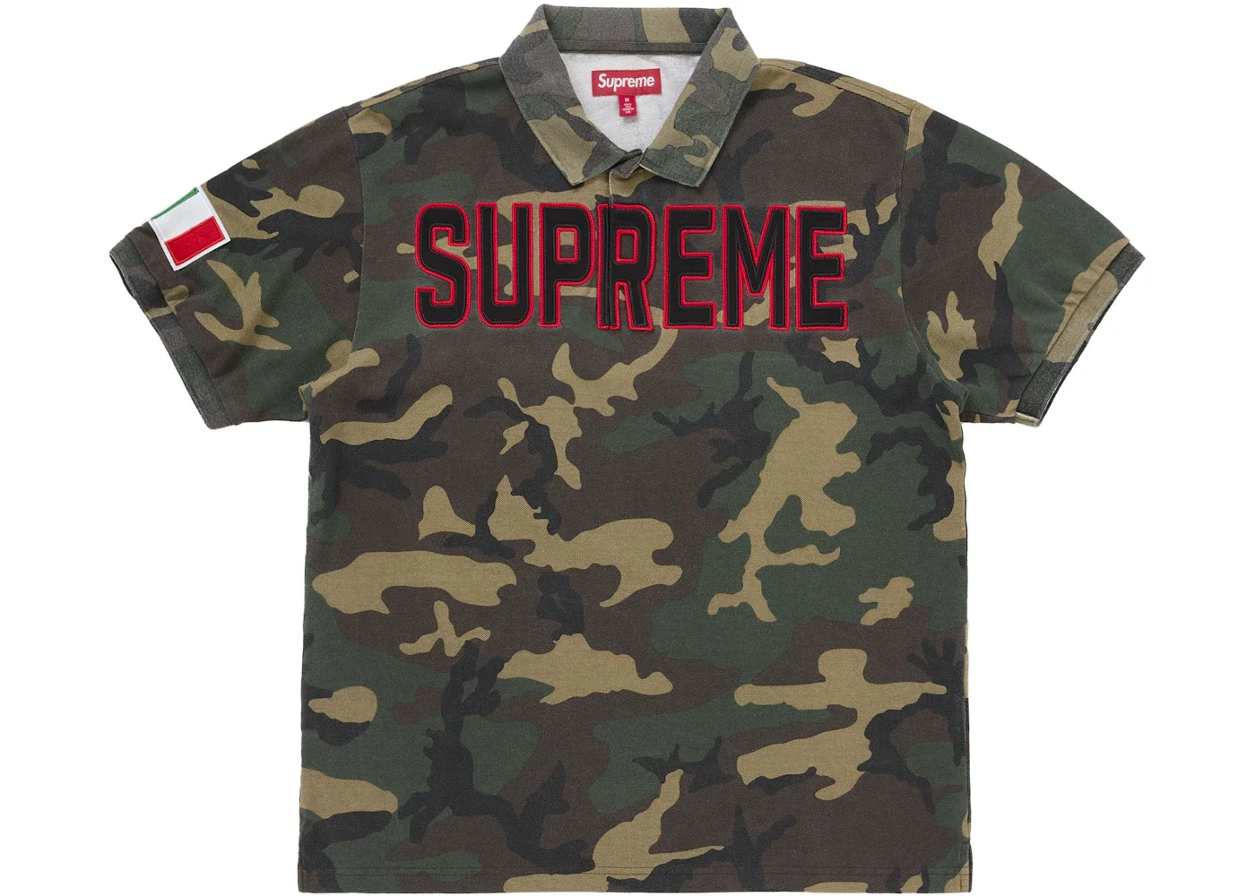 Supreme Twill Appliqué Polo Woodland Camo - 1