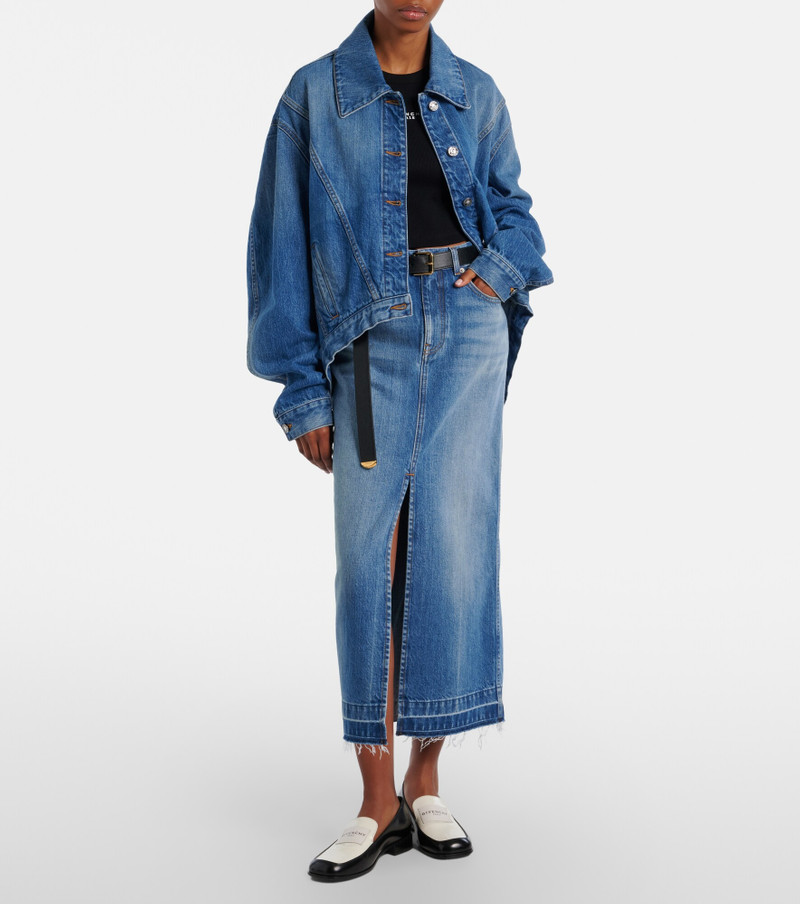 Givenchy High-rise denim midi skirt outlook